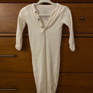 Carters Little Planet White Organic Cotton Nightgown 0-3 M